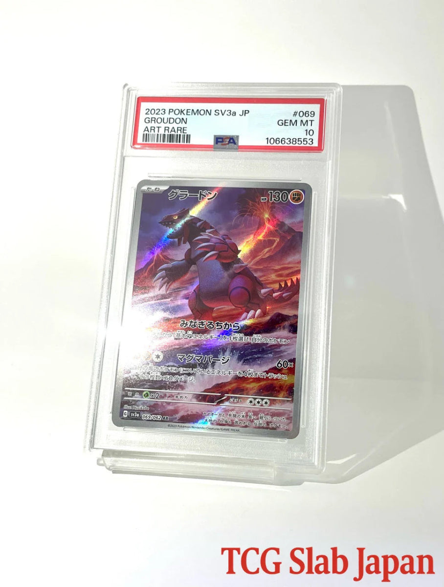 PSA10 Groudon AR 069/062 Raging Surf 2023 Pokemon SV3a Japanese - TCG Slab Japan