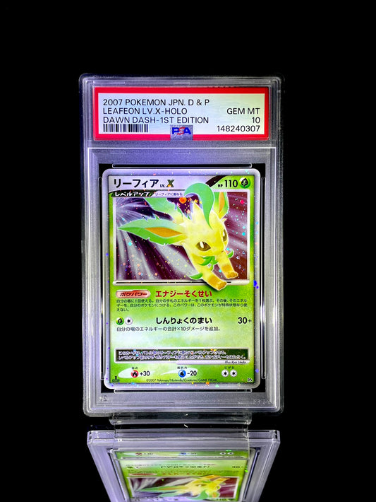 LEAFEON LV.X-HOLO / 2007 POKEMON JPN. D & P DAWN DASH-1ST EDITION / #DP4 / GEM MT / PSA 10 / Cert 148240307