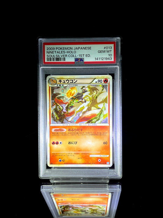 NINETALES-HOLO / 2009 POKEMON JAPANESE SOULSILVER COLL-1ST ED. / #013 / PSA 10 / Cert 141121943