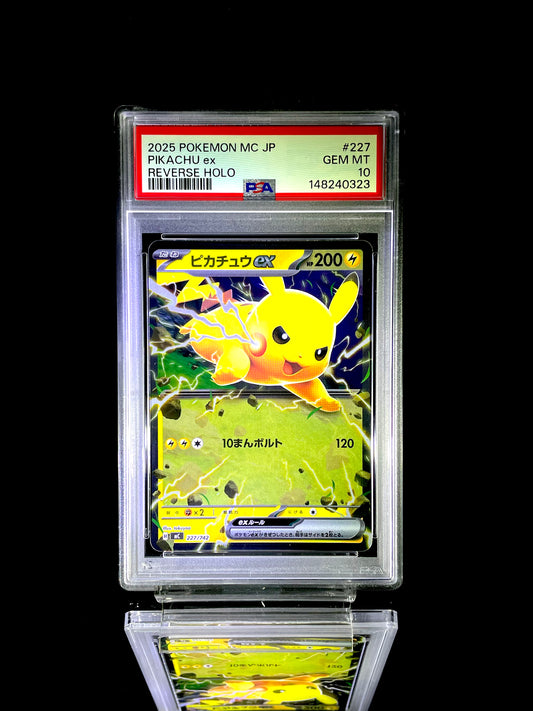 PIKACHU ex / 2025 POKEMON MC JP / #227 / REVERSE HOLO / PSA 10 / Cert 148240323