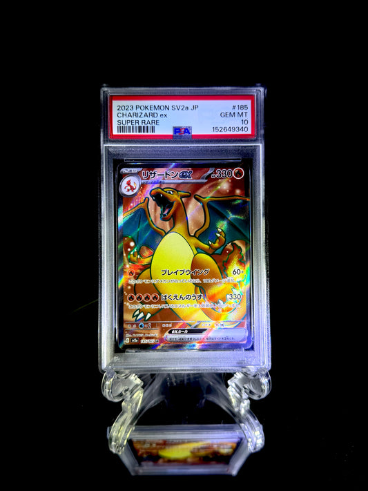 CHARIZARD ex / 2023 POKEMON SV2a JP / #185 / SUPER RARE / PSA 10 / Cert 152649340