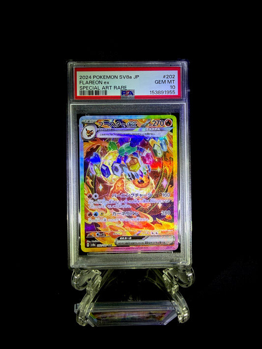 FLAREON ex / 2024 POKEMON SV8a JP / #202 / SPECIAL ART RARE / PSA 10 / Cert 153891955