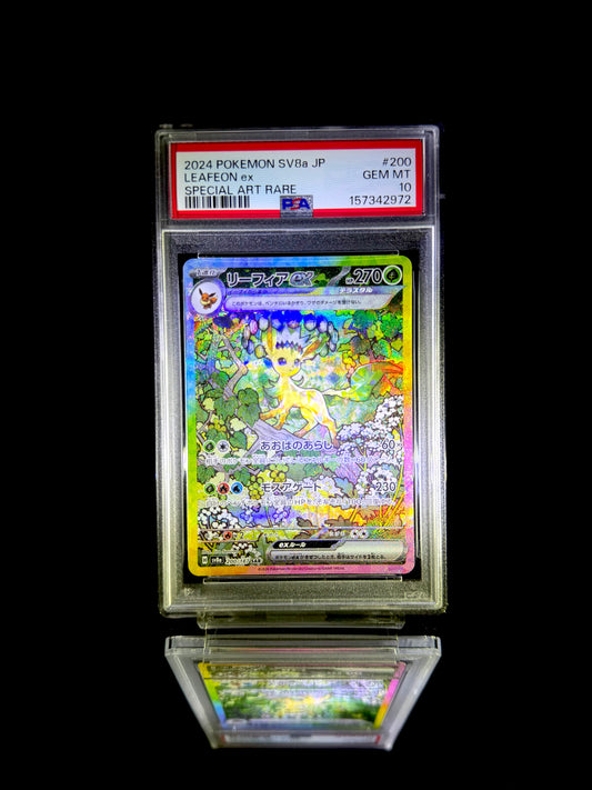 LEAFEON ex / 2024 POKEMON SV8a JP / #200 / SPECIAL ART RARE / PSA 10 / Cert 157342972