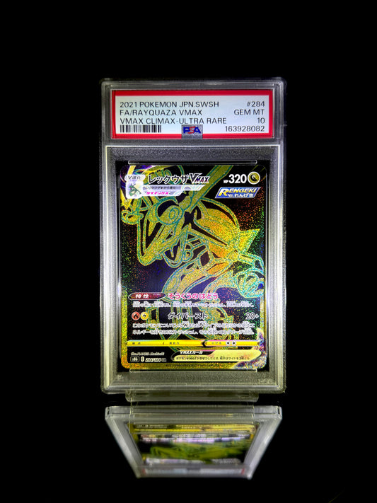 FA/RAYQUAZA VMAX / VMAX CLIMAX-ULTRA RARE / #284 / GEM MT / PSA 10 / Cert 163928082