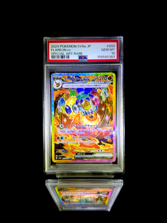 FLAREON ex / 2024 POKEMON SV8a JP / #202 / SPECIAL ART RARE / PSA 10 / Cert 156585383