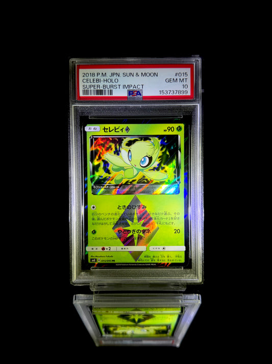 Celebi-Holo / 2018 P.M. JPN. SUN & MOON SUPER-BURST IMPACT / #015 / GEM MT / PSA 10 / Cert 153737899