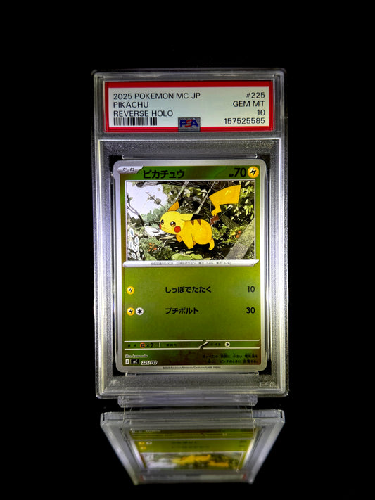 PIKACHU / 2025 POKEMON MC JP / #225 / GEM MT / PSA 10 / Cert 157525585