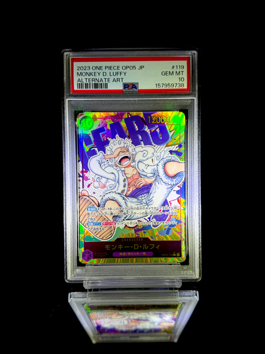 MONKEY D. LUFFY / 2023 ONE PIECE OP05 JP / #119 / ALTERNATE ART / PSA 10 / Cert 157959738