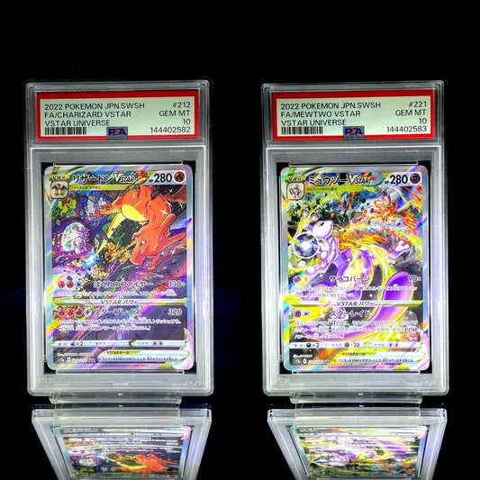 Charizard VSTAR & Mewtwo VSTAR sequential set / 2022 POKEMON JPN.SWSH VSTAR UNIVERSE / 212 & 221 / FA / PSA 10 / Cert 144402582 & 144402583 - TCG Slab Japan