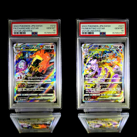 CHARIZARD VSTAR & MEWTWO VSTAR sequential set / 2022 POKEMON JPN.SWSH VSTAR UNIVERSE / 212 & 221 / GEM MT / PSA 10 / Cert 157959746 & 157959747 - TCG Slab Japan