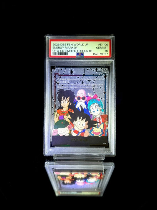 ENERGY MARKER / 2026 DBS FSN WORLD JP OP & CS LIMITED EDITION 01 / E-100 / GEM MT / PSA 10 / Cert 157879927 - TCG Slab Japan