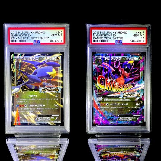 Garchomp EX & M Garchomp EX sequential set / 2016 P.M. JPN. XY PROMO / 245 & XY - P / Promo / PSA 10 / Cert 148240315 & 148240316 - TCG Slab Japan