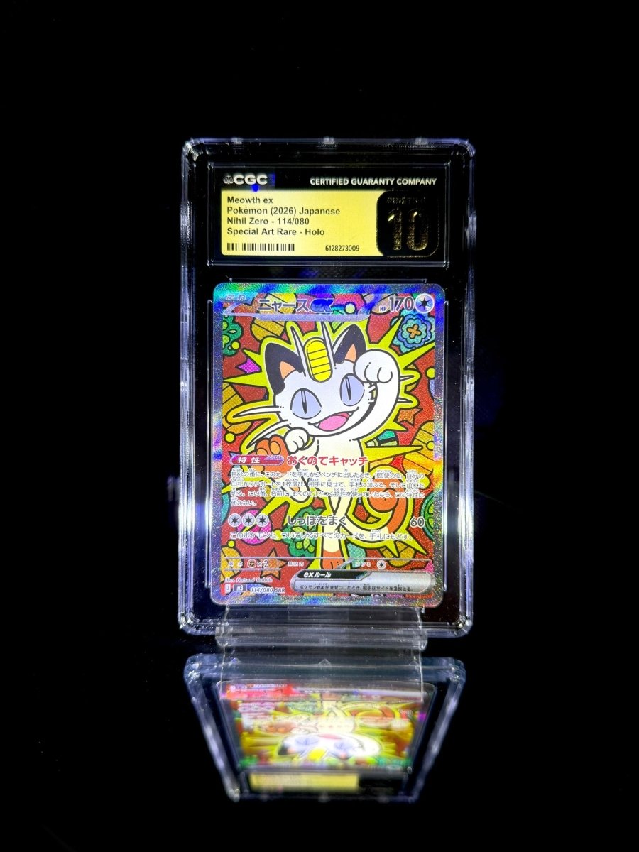Meowth ex / Nihil Zero / 114/080 / Special Art Rare - Holo / CGC 10 / Cert 6128273009 - TCG Slab Japan