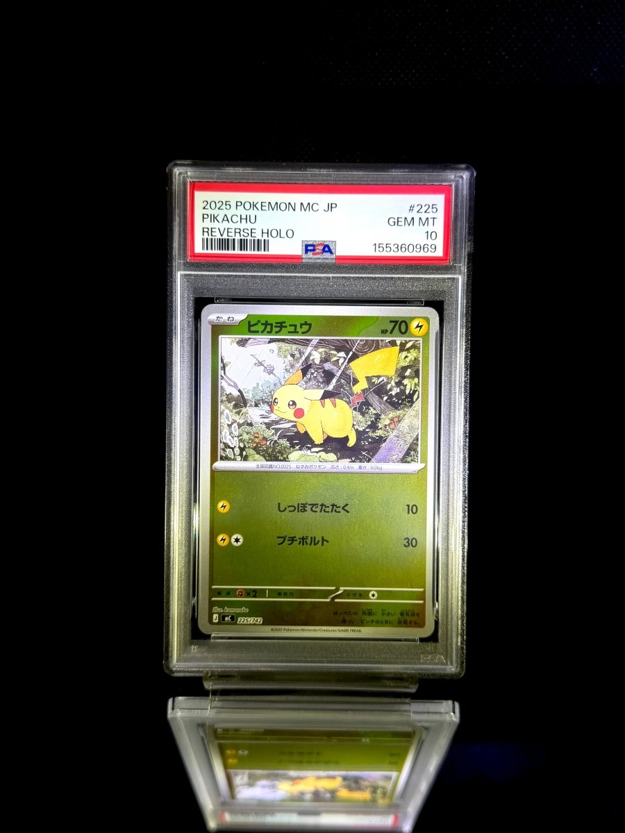 PIKACHU / 2025 POKEMON MC JP / 225 / REVERSE HOLO / PSA 10 / Cert 155360969 - TCG Slab Japan