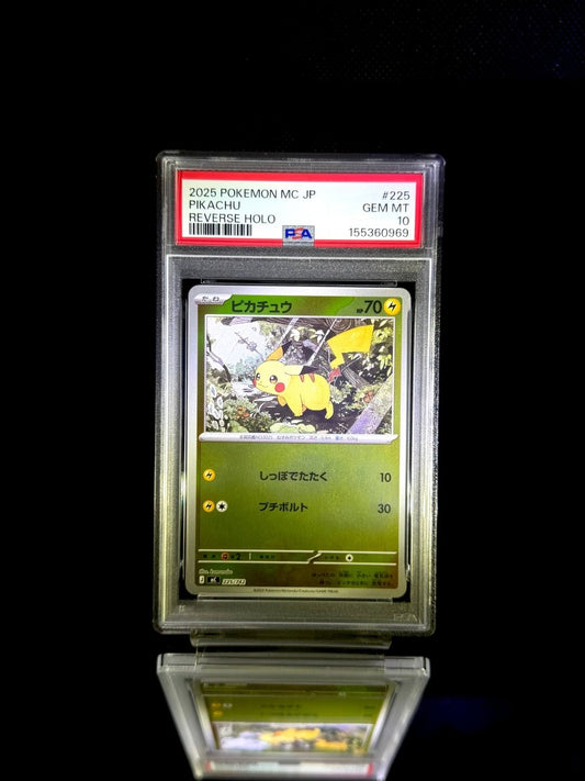 PIKACHU / 2025 POKEMON MC JP / 225 / REVERSE HOLO / PSA 10 / Cert 155360969 - TCG Slab Japan