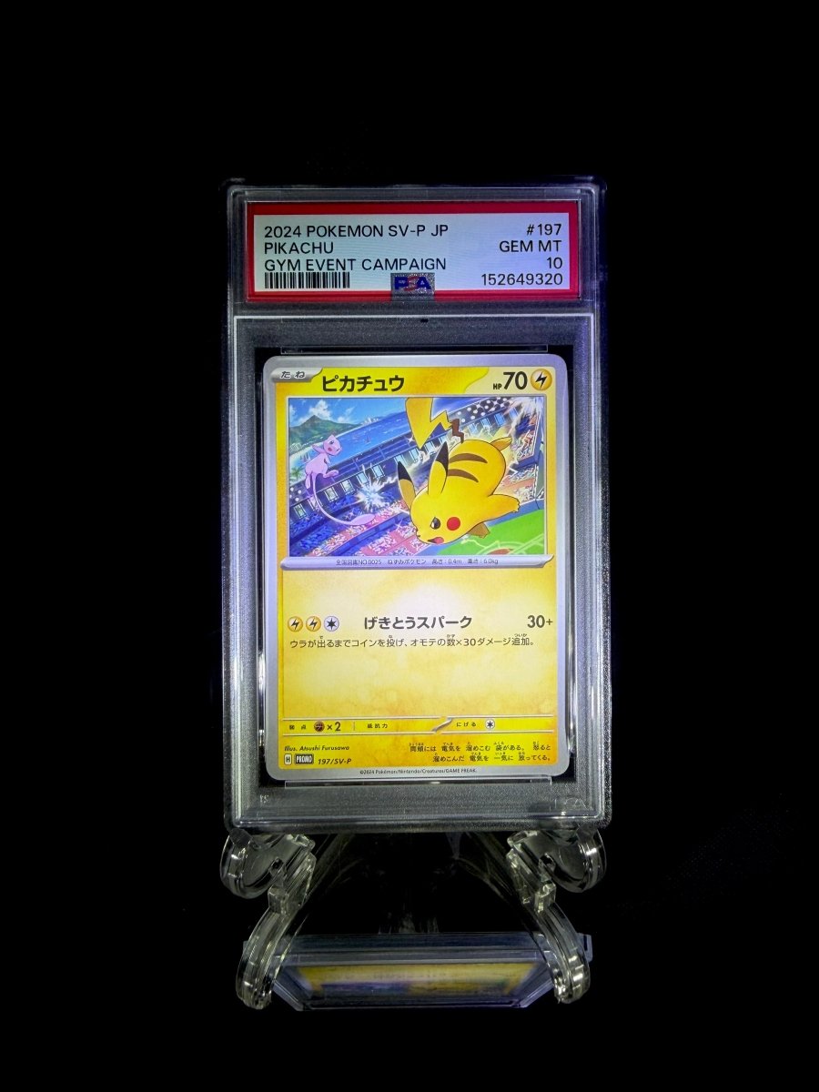 Pikachu & Pikachu sequential set / 2023-2024 POKEMON SV-P JP GYM EVENT CAMPAIGN / 120 & 197 / GEM MT / PSA 10 / Cert 152649319 & 152649320 - TCG Slab Japan