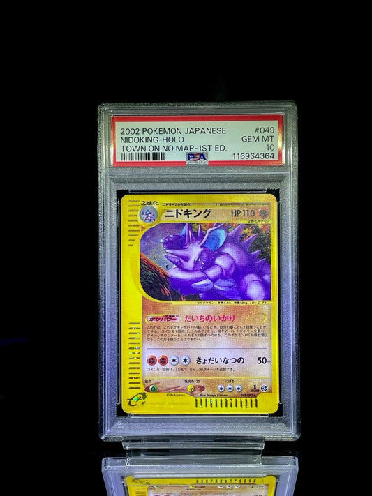 PSA 10 2002 Pokemon Japanese Nidoking - Holo (Town on No Map 1st) - TCG Slab Japan