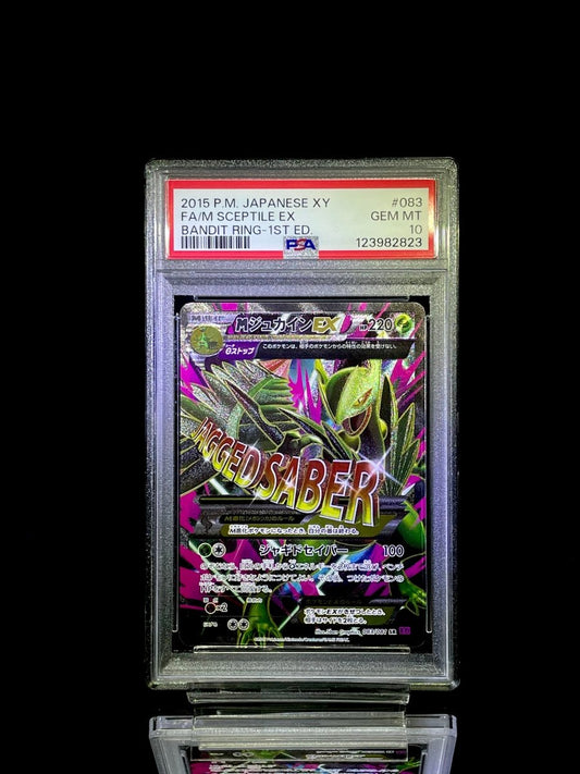 PSA 10 2015 Pokemon Japanese XY M Sceptile EX - Bandit Ring 1st Ed. - TCG Slab Japan