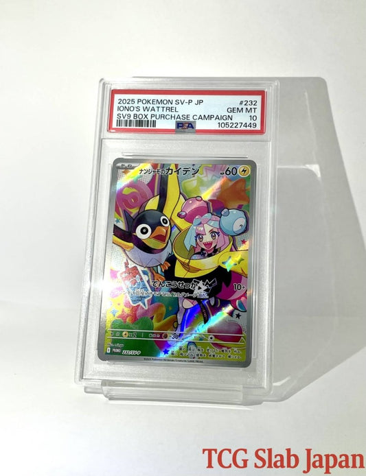 PSA 10 Iono's Wattrel AR SV - P 232 Pokemon Battle Partners Promo Japanese - TCG Slab Japan