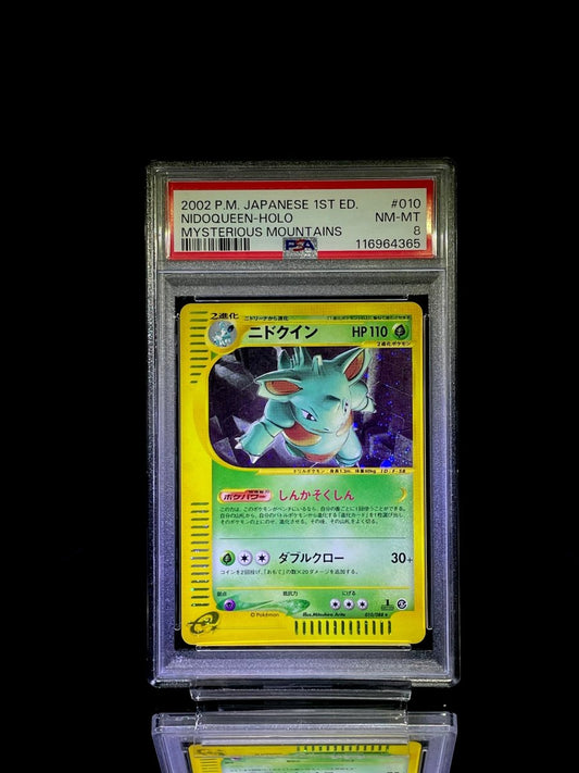 PSA 8 2002 Pokemon Japanese 1st Ed. Nidoqueen - Holo (Mysterious Mountains) - TCG Slab Japan