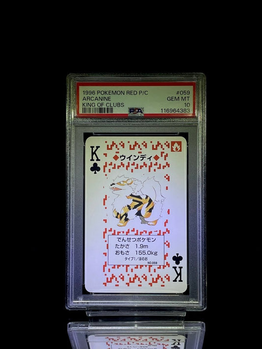 PSA10 POKEMON ARCANINE PLAYING CARD RED - TCG Slab Japan