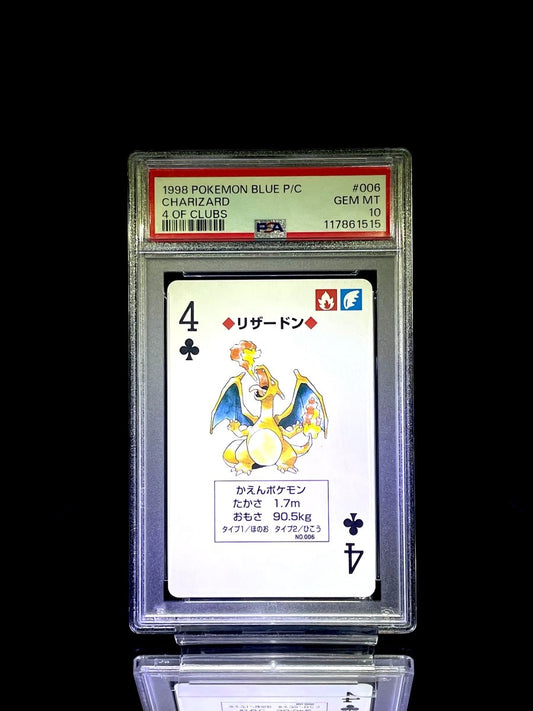 PSA10 POKEMON CHARIZARD PLAYING CARD Blue - TCG Slab Japan