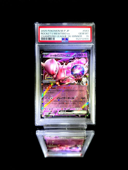 ROCKET'S MEWTWO ex / 2025 POKEMON M - P JP / 043 / GEM MT / PSA 10 / Cert 152712400 - TCG Slab Japan