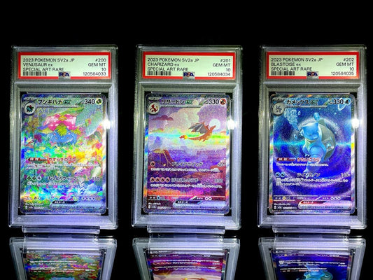 [Set] Pokémon SV2a Venusaur ex / Charizard ex / Blastoise ex SAR Trio PSA10 (Japanese 151) - TCG Slab Japan