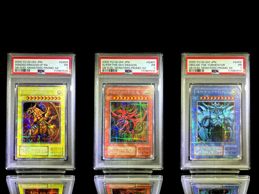 SET PSA 1 2000 YU - GI - OH! JPN. WINGED DRAGON OF RA / SLIFER THE SKY DRAGON / OBELISK THE TORMENTOR - TCG Slab Japan